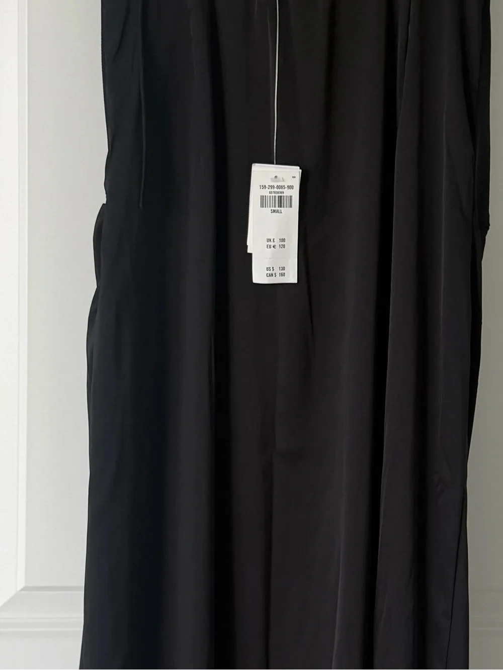 Abercrombie & Fitch Draped Skirt Maxi Dress, NWT, Black Small